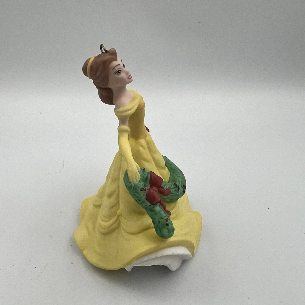 Grolier Disney Beauty and the Beast Belle Porcelain Christmas Ornament 2008